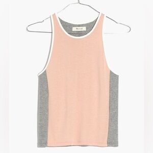 Madewell Offline Tank Top in‎ Colorblock Dusty Blush Size XS